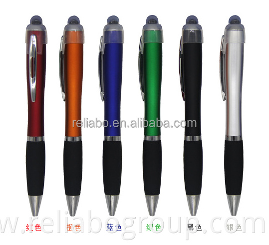 custom logo multifunction Led light Popular Cheap Logo kalem Promotional Stylus smart ballpoint pen